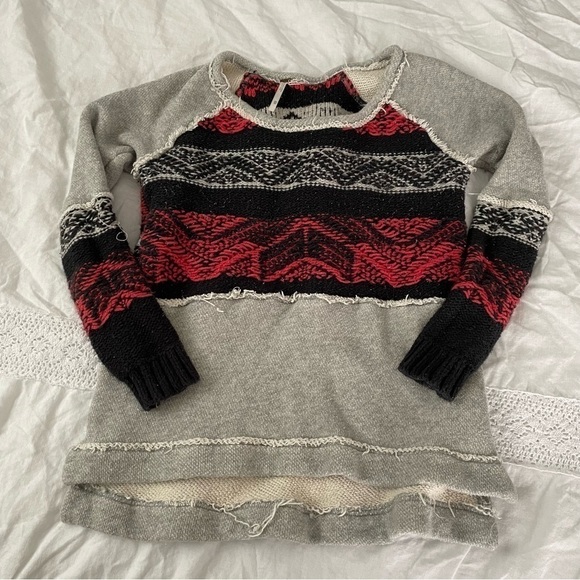 Free People XS Snow Angel Pullover Sweater bohemian high low - Picture 4 of 10
